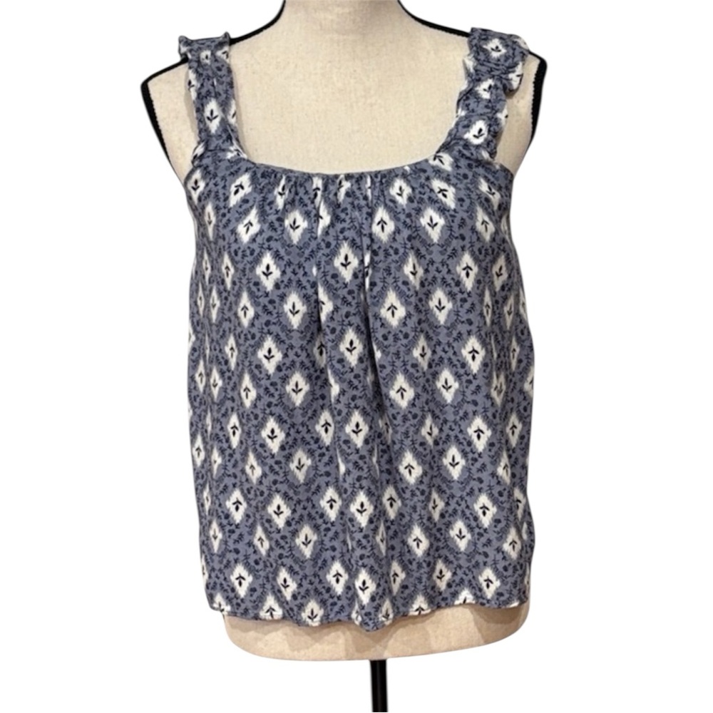 Maurices Navy and White Sleeveless Blouse